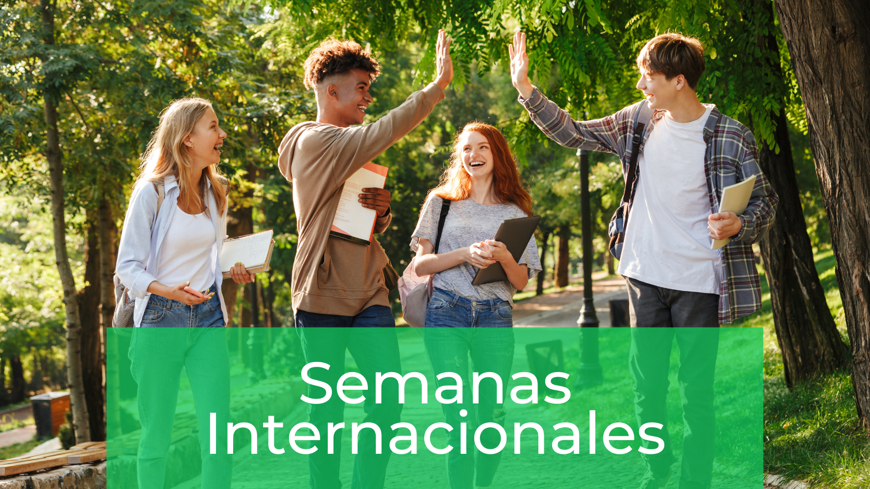 Estudiantes en parque