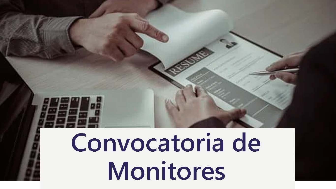 Convocatoria de Monitores